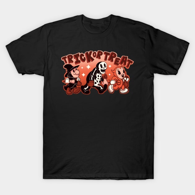 Rubber Hose Trick Or Treat T-Shirt by LVBart